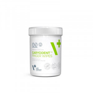 VETEXPERT CARYODENT FINGER WIPES salvetes uz pirksta zobu tīrīšanai kaķiem, suņiem N50